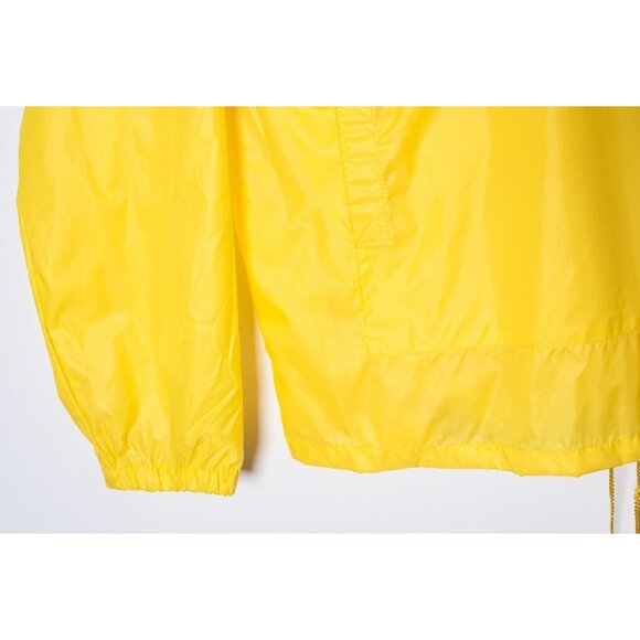 Vintage 80s Jacket & Bag Mens Small Lightweight Nylon Jacket Yellow - Picture 12 of 12